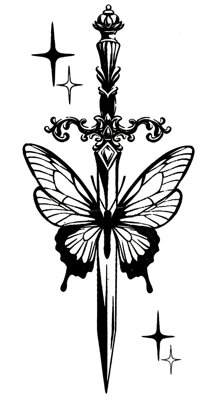 Ornate Sword With Butterfly