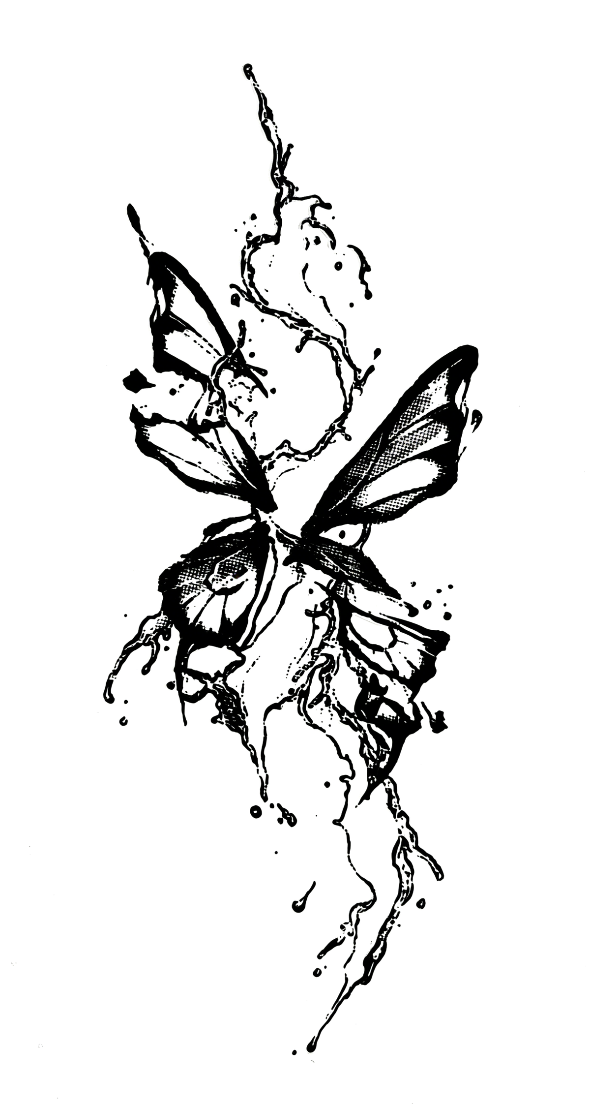 Ink Swirl Butterfly