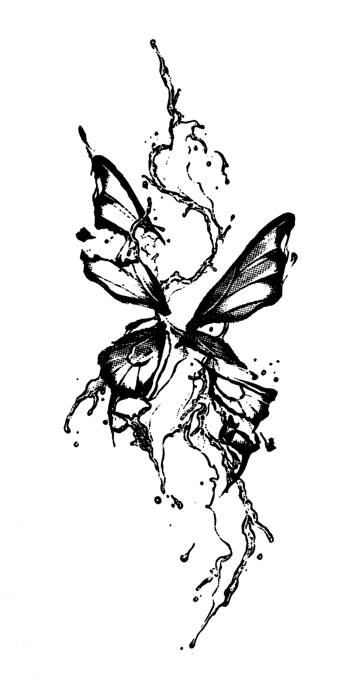 Ink Swirl Butterfly