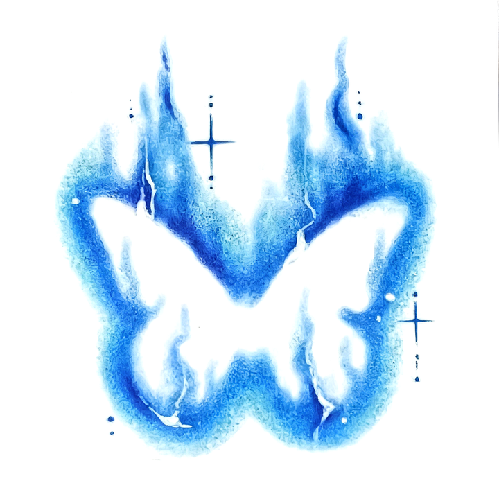 A Burning Butterfly — Blue