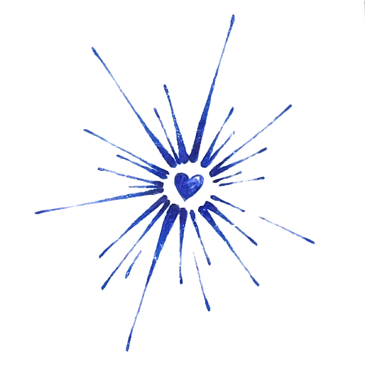 Blue Burst Heart