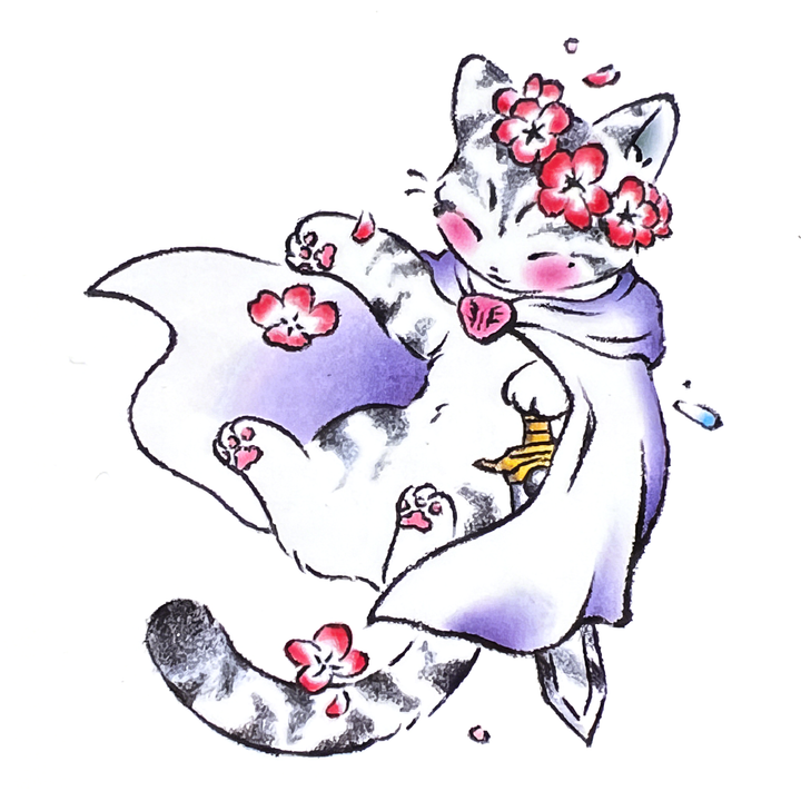 Flower Crown Cat Knight