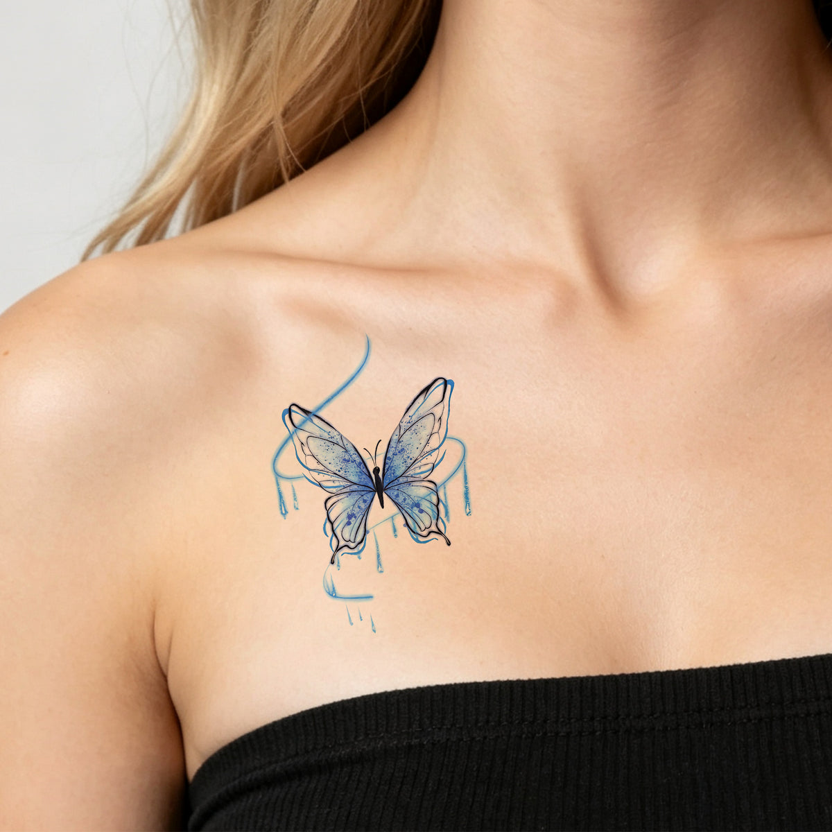 Blue Water Drip Butterfly